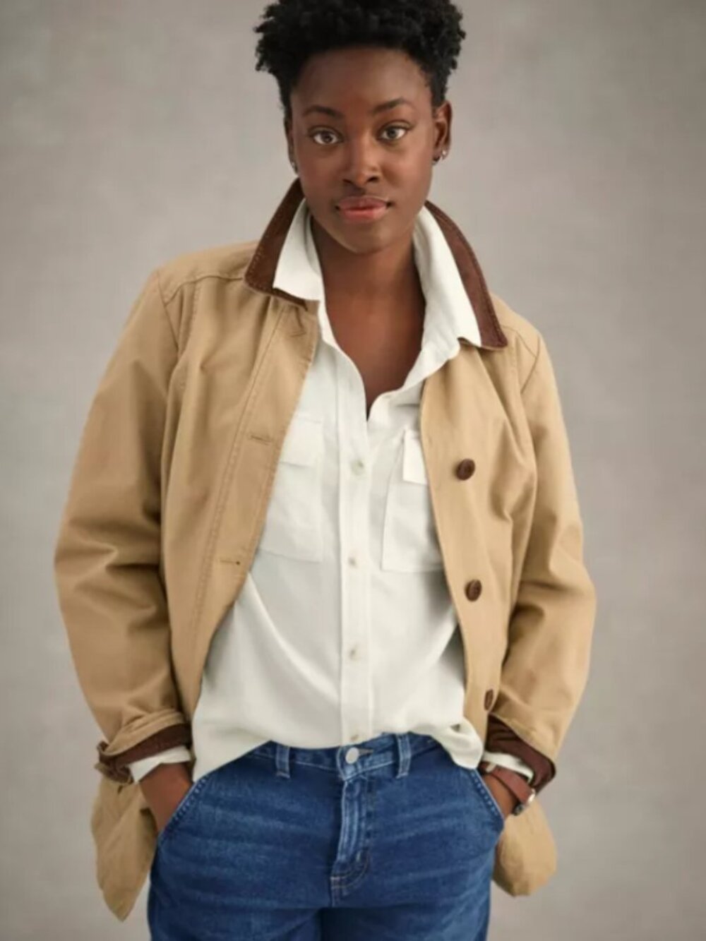 L.L. Bean Women's Adirondack Barn Coat Tan Size L - Picture 2 of 9